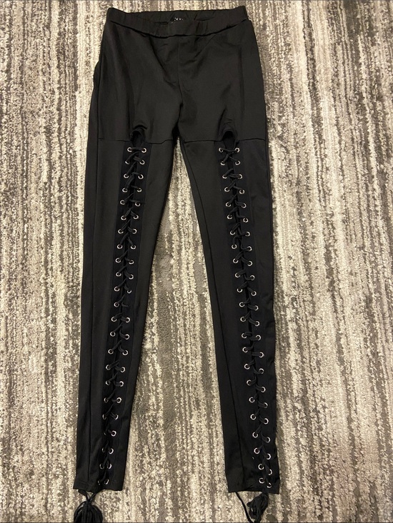Pants - Black lace up leggings size small